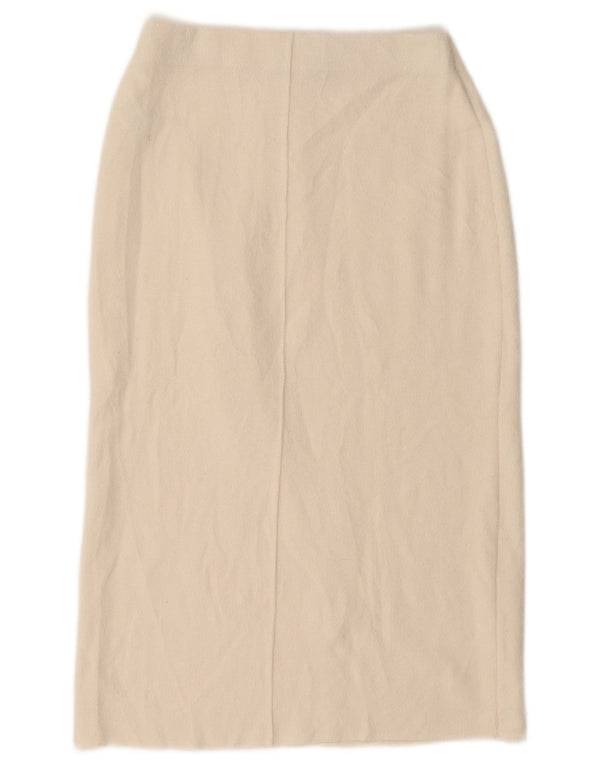 Женская прямая юбка миди ZARA, маленькая W26, белый полиэстер