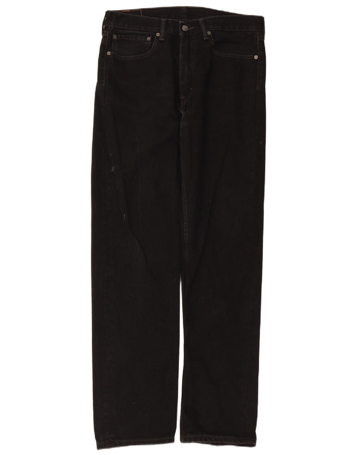 Мужские прямые джинсы Levi's 505 W34 L34, черный хлопок