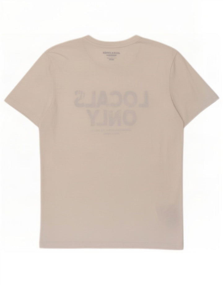 Мужская футболка с рисунком Jack & Jones стандартного кроя, верх из полиэстера среднего размера, белый