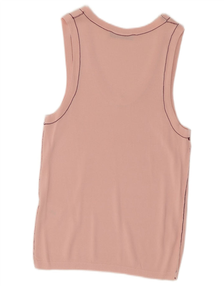 Женский жилет Zara UK 12 из вискозы среднего розового цвета