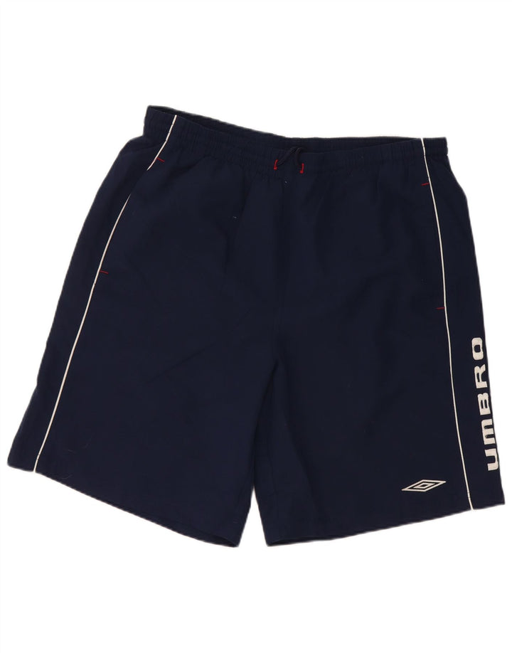 Мужские спортивные шорты Umbro с графическим рисунком, большие темно-синие, полиэстер