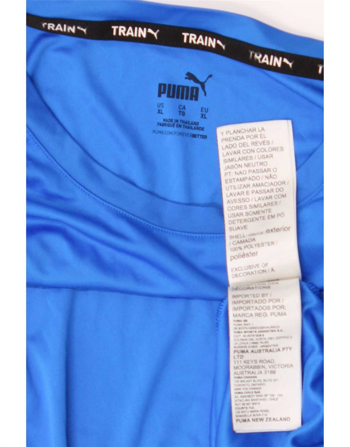 Мужская футболка с рисунком Puma Top XL, синяя, полиэстер