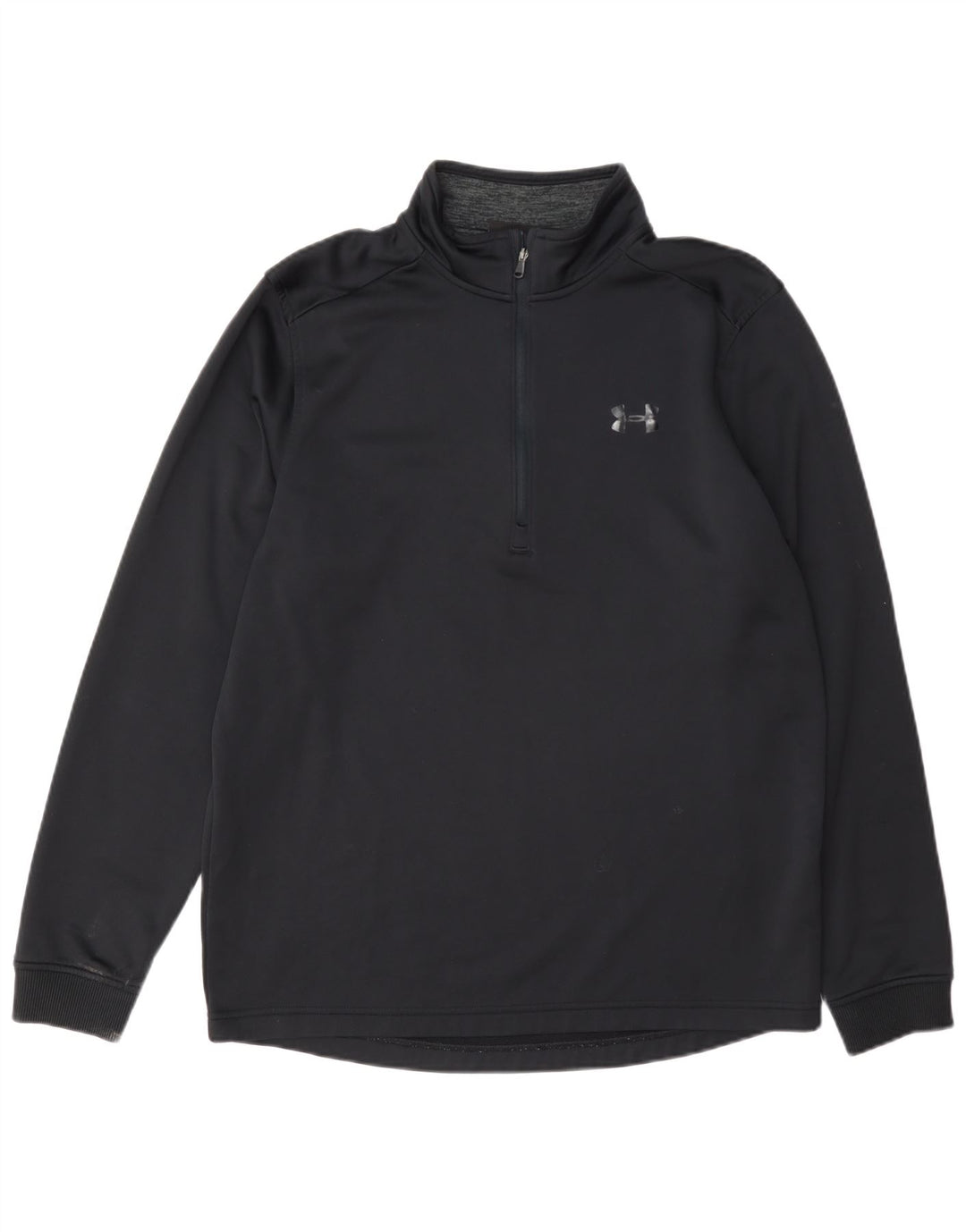 Мужской пуловер с воротником на молнии Under Armour, спортивный костюм, средний черный