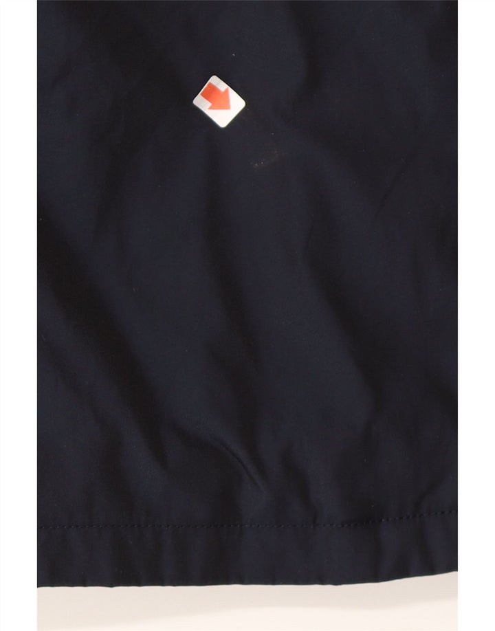 HERNO Womens Hooded Windbreaker Coat IT 48 XL Navy Blue Vintage Herno and Second-Hand Herno from Messina Hembry 