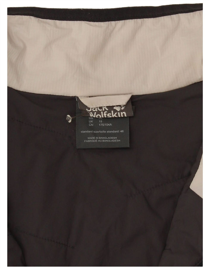 Женская ветровка Jack Wolfskin UK 18 XL белого цвета с цветными блоками