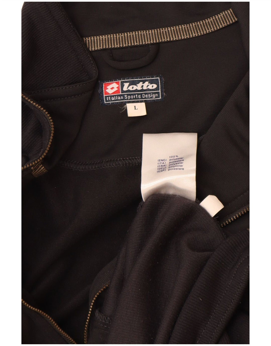 LOTTO Мужской спортивный костюм, верхняя куртка, большой черный полиэстер