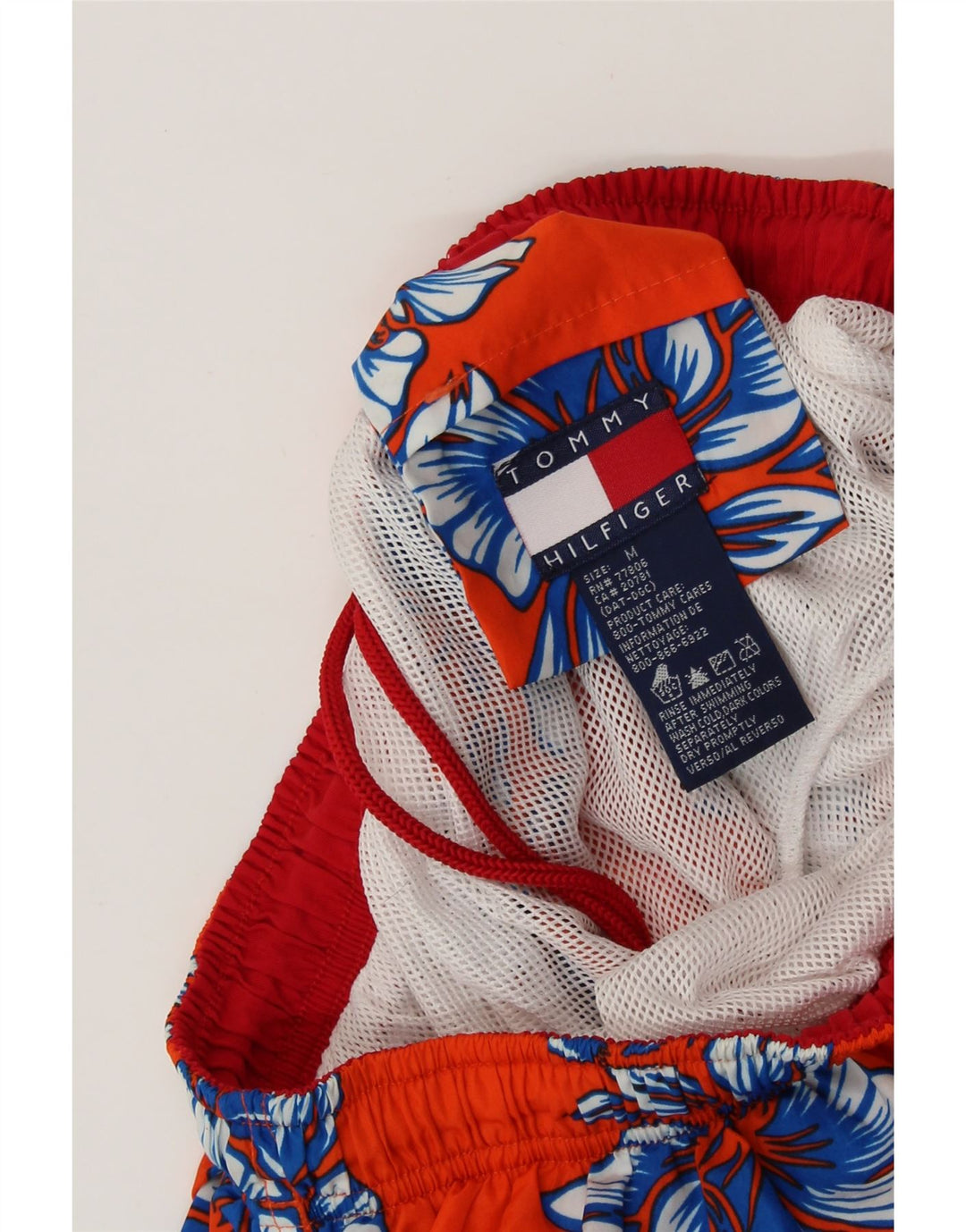 TOMMY HILFIGER Мужские шорты для плавания средний оранжевый с цветочным принтом