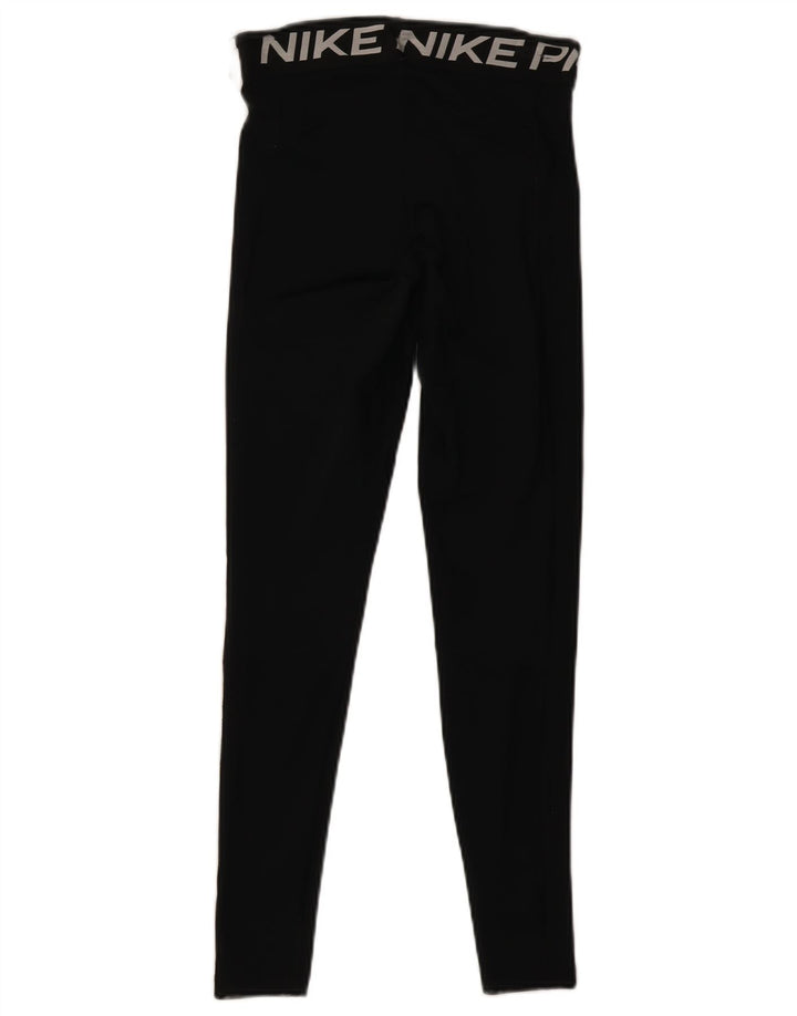 Женские леггинсы с рисунком Nike Dri Fit UK 10, маленькие черные, полиэстер