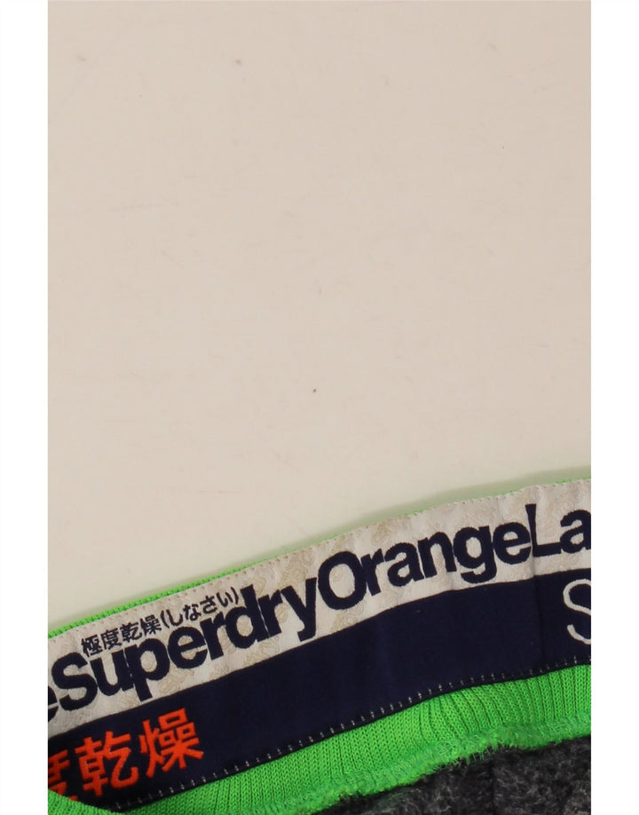 Мужские спортивные шорты Superdry Slim Fit из хлопка среднего серого цвета с крапинками