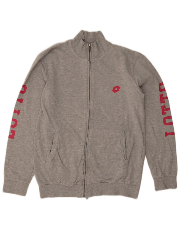 Женский спортивный костюм Lotto с графическим рисунком, верхняя куртка UK 14, хлопковый средний серый цвет в крапинку