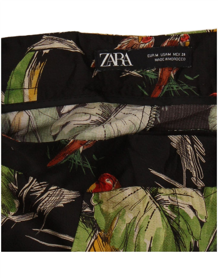ZARA Womens Casual Shorts Medium W28  Multicoloured Floral Hawaiian