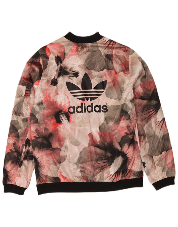 Adidas Girls Tracksuit Top Jacket 14-15 Years Multicoloured Floral