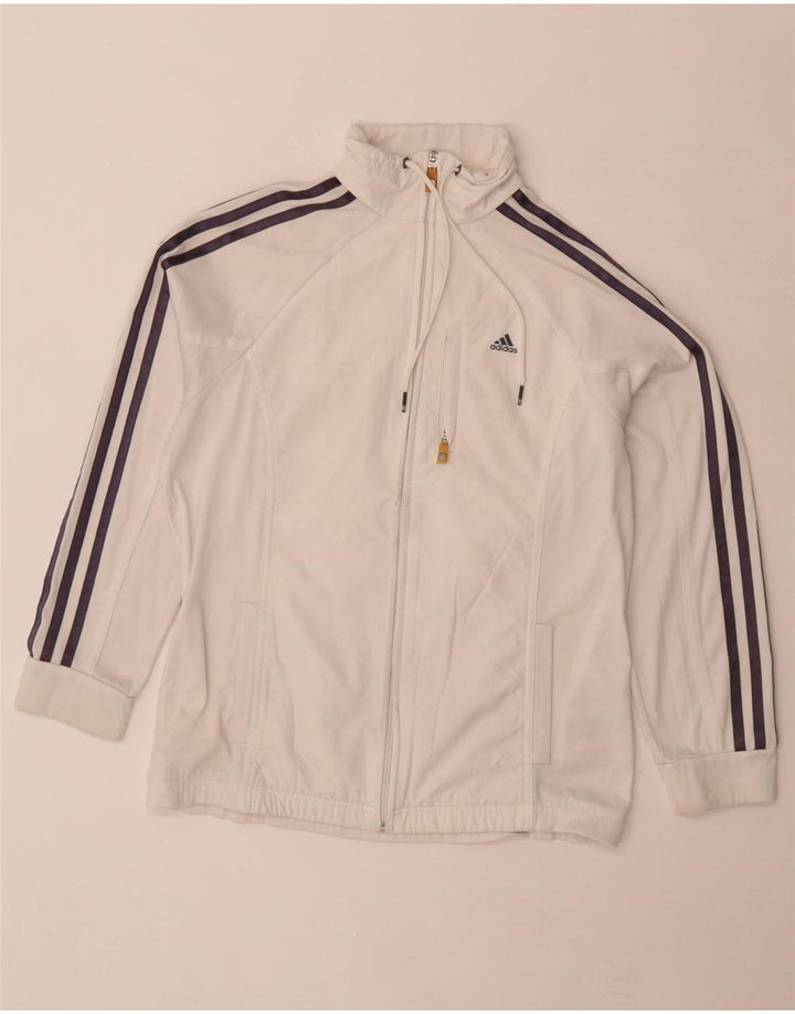 Женская спортивная куртка Adidas Climalite UK 14, большой белый полиэстер