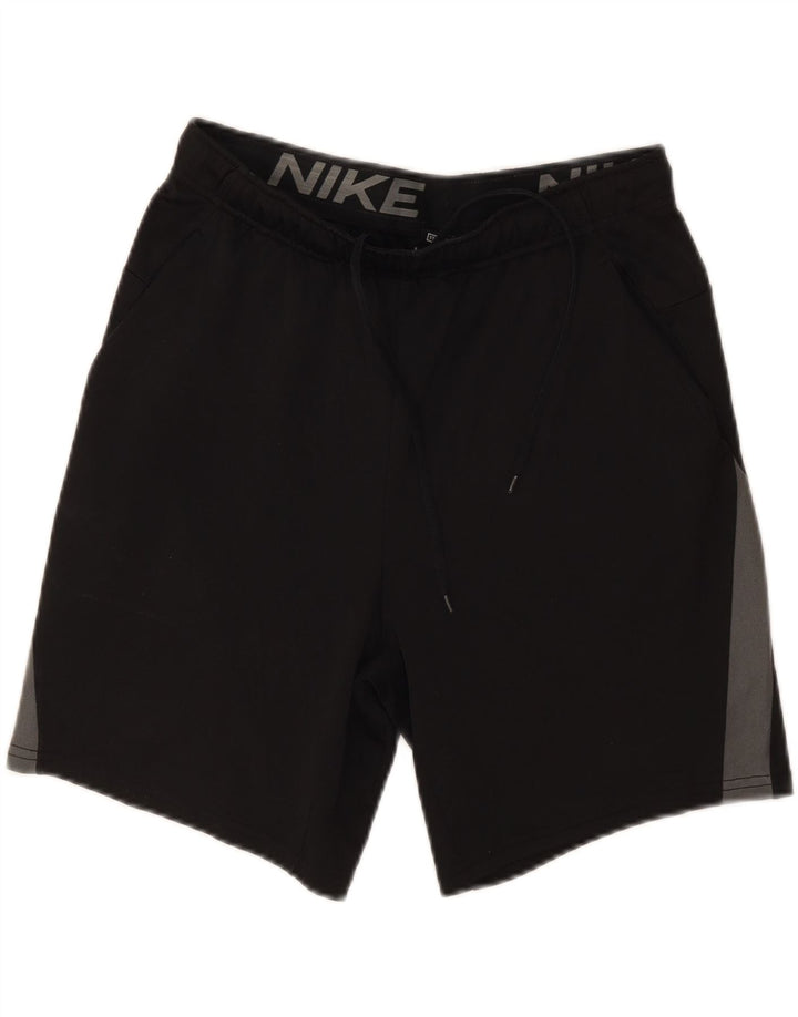 Мужские спортивные шорты Nike Dri Fit Standard, средний черный, полиэстер с цветными блоками