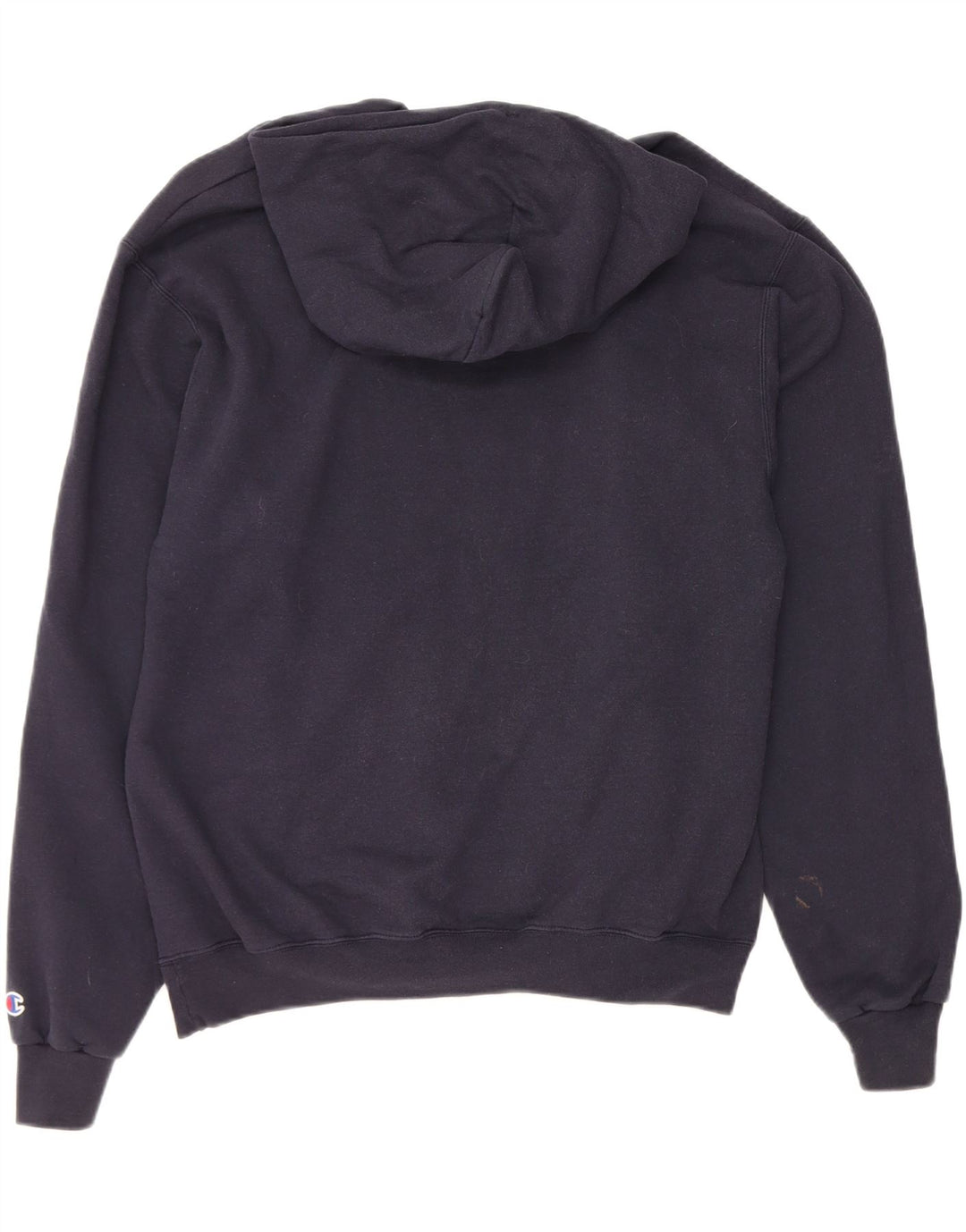 CHAMPION Mens Graphic Hoodie Jumper Medium Navy Blue Vintage Champion and Second-Hand Champion from Messina Hembry 