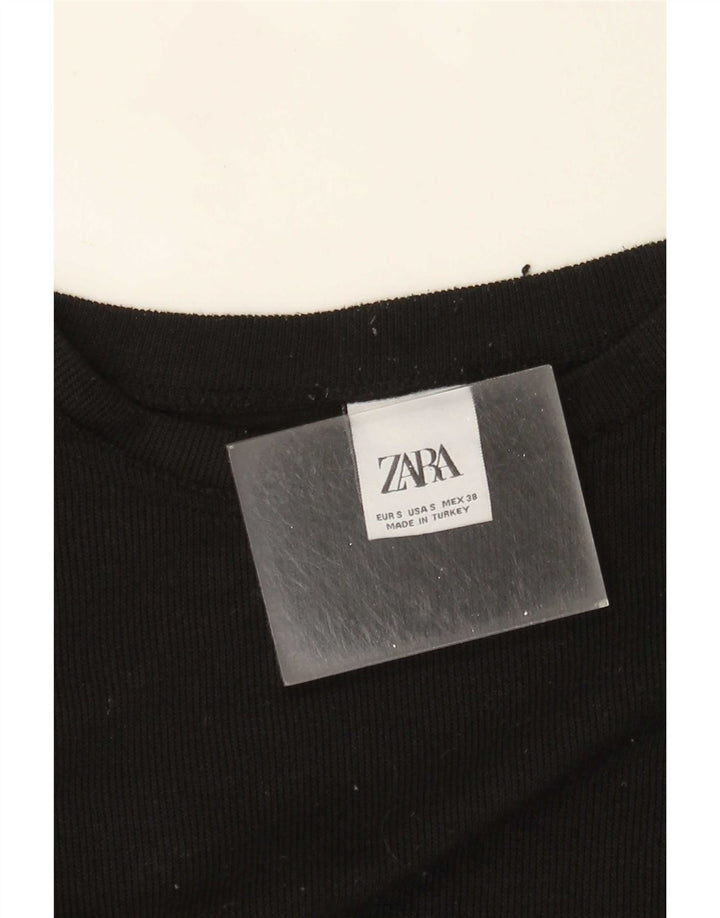 Мужской джемпер с круглым вырезом Zara, маленький черный