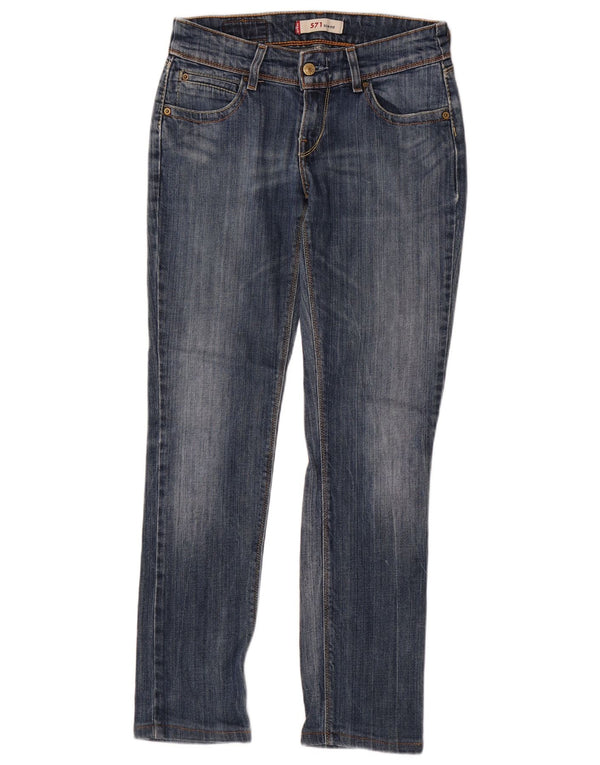 Женские узкие джинсы Levi's 571 W29 L30 синие, хлопок