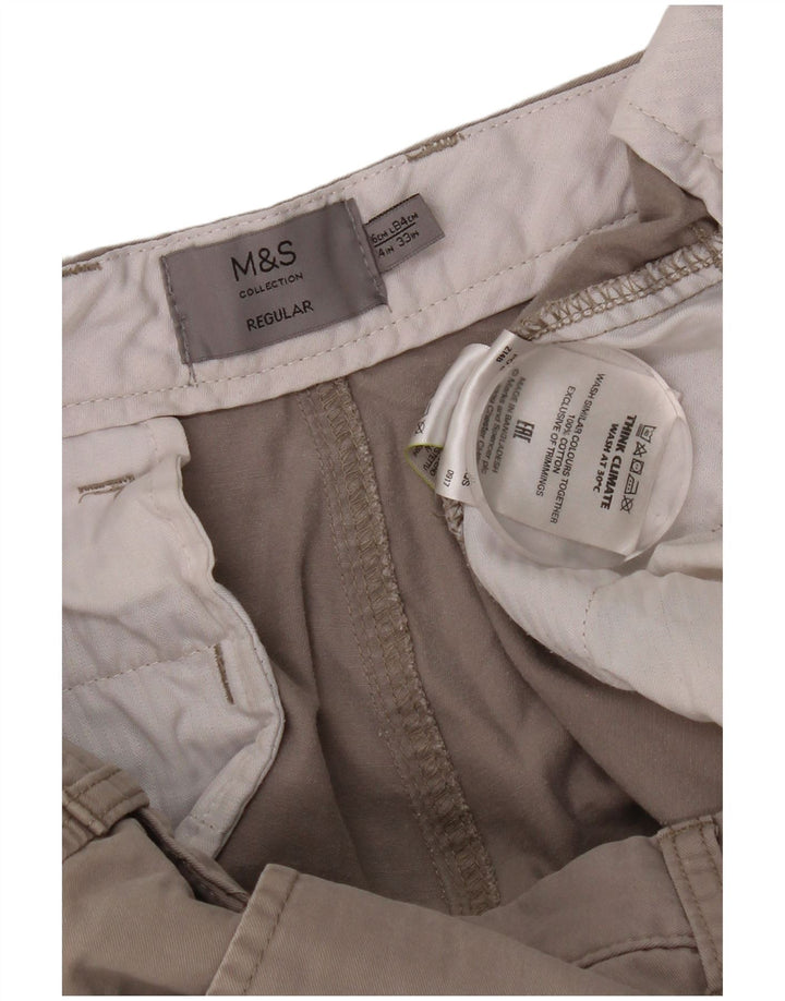 Женские брюки чиносы Marks & Spencer стандартного размера W34 L29, серые, хлопковые