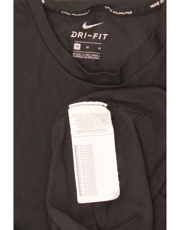 Мужская футболка Nike Dri Fit, средний черный полиэстер