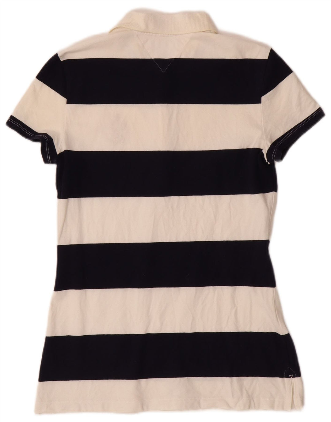 Женская рубашка-поло TOMMY HILFIGER UK 12, средний цвет, хлопок в белую полоску