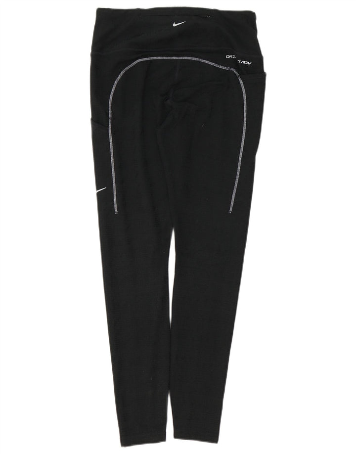 Женские леггинсы Nike Dri Fit UK 14, средний черный полиэстер