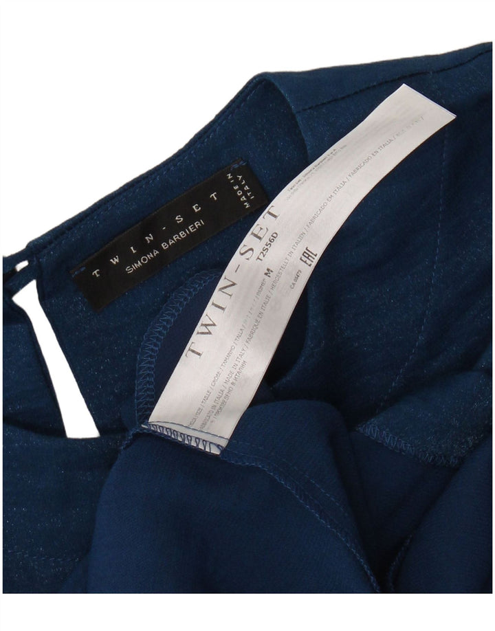 SIMONA BARBIERI Женское платье-футляр с рукавами 3/4 Twin Set UK 14, средний синий