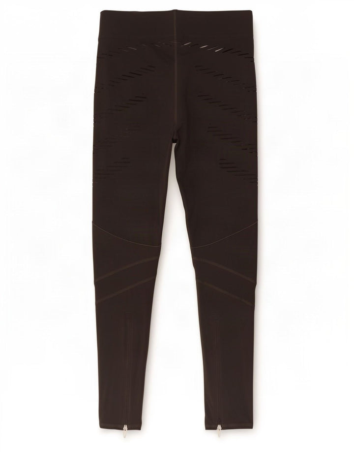 Женские леггинсы Adidas Climalite UK 8/10, маленький серый в полоску, полиамид