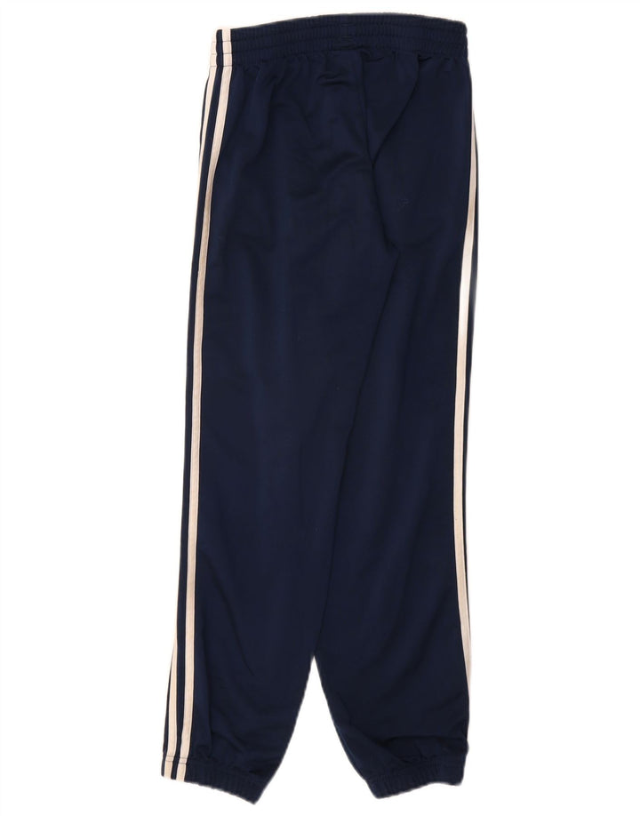 ADIDAS Boys Tracksuit Trousers Joggers 9-10 Years  Navy Blue Polyester