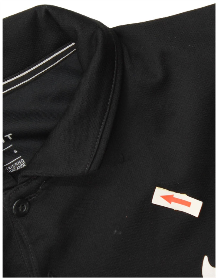 Мужская рубашка-поло Nike Dri Fit, большая черная, полиэстер