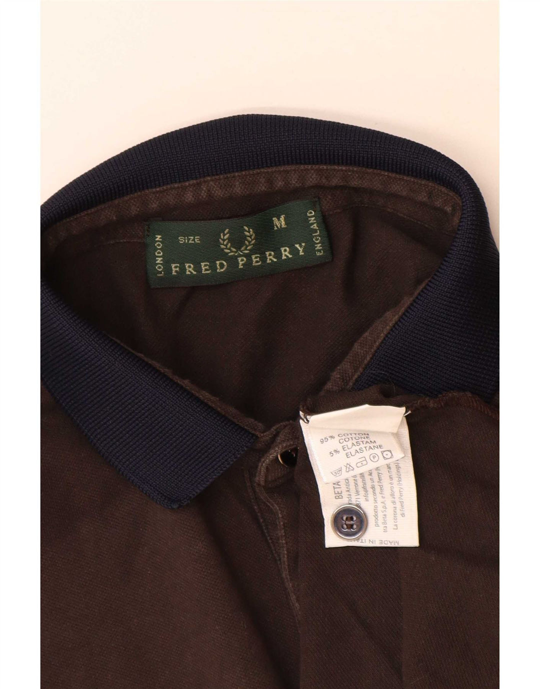 Мужская рубашка-поло для регби Fred Perry с длинным рукавом, хлопковая, среднего коричневого цвета