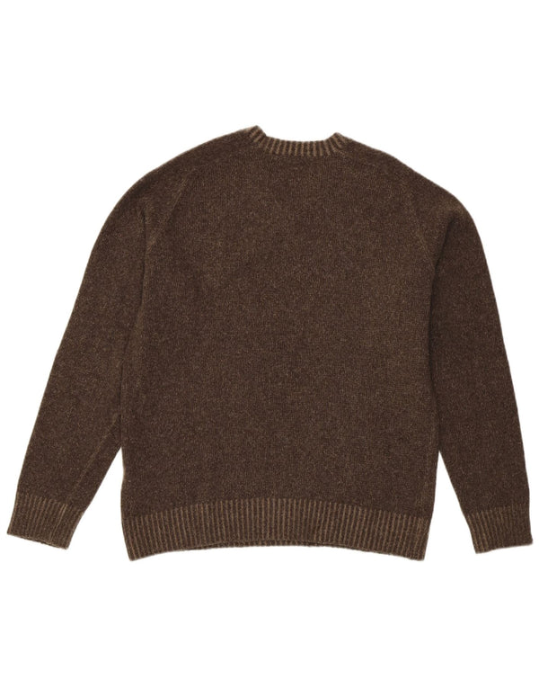 Женский джемпер с v-образным вырезом Marlboro Classics UK 14, средний коричневый, шерсть