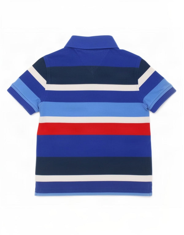 Рубашка-поло Tommy Hilfiger для мальчиков 4–5 лет, хлопок в синюю полоску размера XS