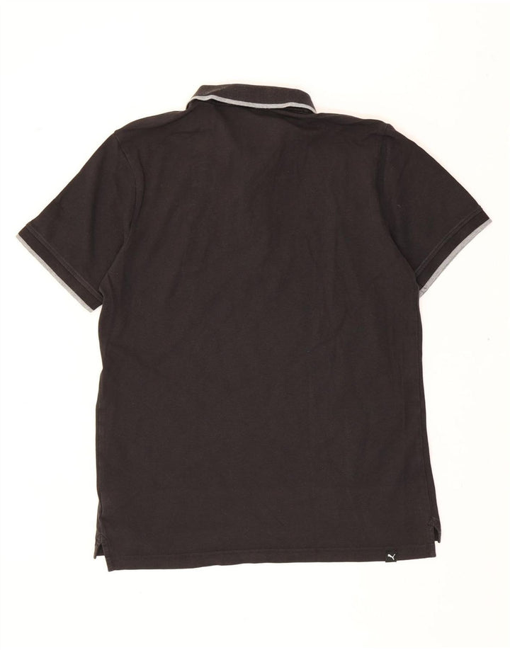 PUMA Mens Polo Shirt Medium Black Cotton Vintage Puma and Second-Hand Puma from Messina Hembry 