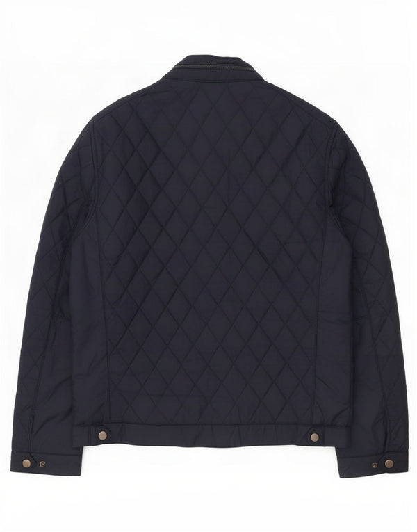 Мужская стеганая куртка с капюшоном Zara UK 40, большая темно-синяя