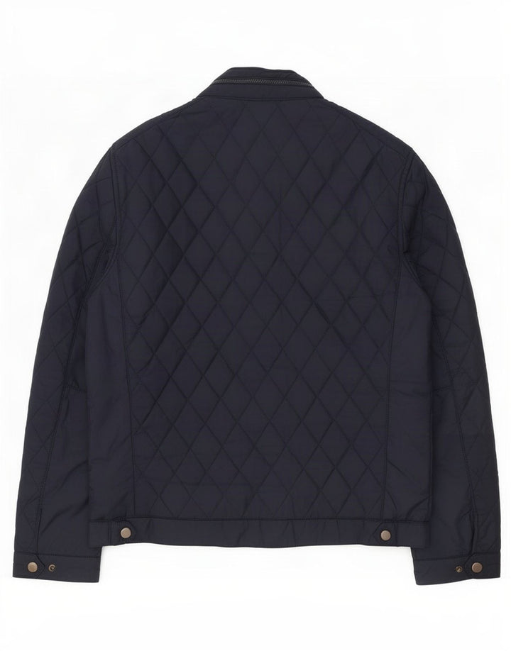 Мужская стеганая куртка с капюшоном Zara UK 40, большая темно-синяя