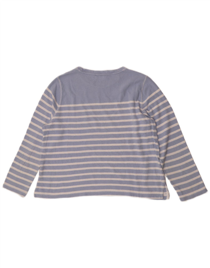 Женский топ Mark & Spencer с длинным рукавом, Великобритания, 16 шт., хлопок в большую синюю полоску