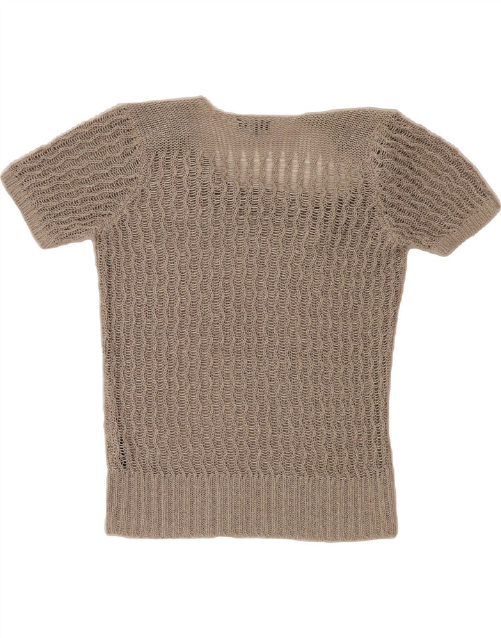 PASSPORTS Womens Knit Blouse Top IT 42 Medium Beige Acrylic Vintage Passports and Second-Hand Passports from Messina Hembry 