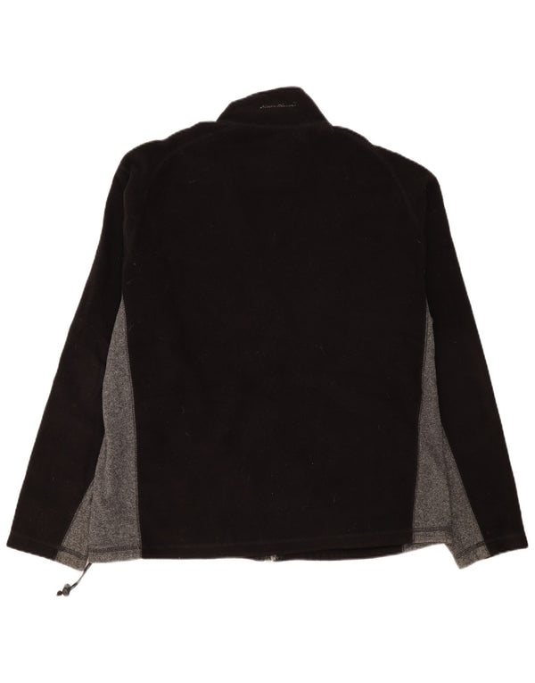 Мужская флисовая куртка EDDIE BAUER UK 40, большая черная, полиэстер с цветными блоками