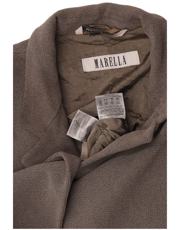 Женский пиджак Marella на 2 пуговицах UK 16, большой серый вискоза