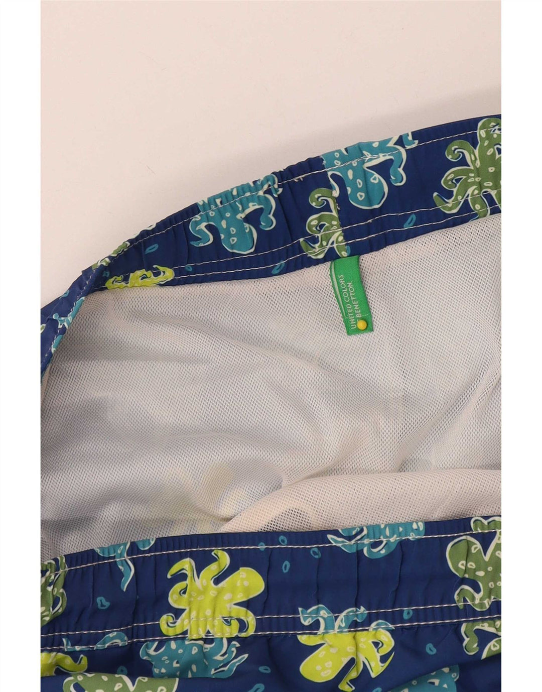 Мужские шорты для плавания Benetton с абстрактным узором XL, синие