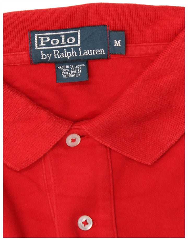 Мужская рубашка поло Polo Ralph Lauren, хлопок среднего красного цвета