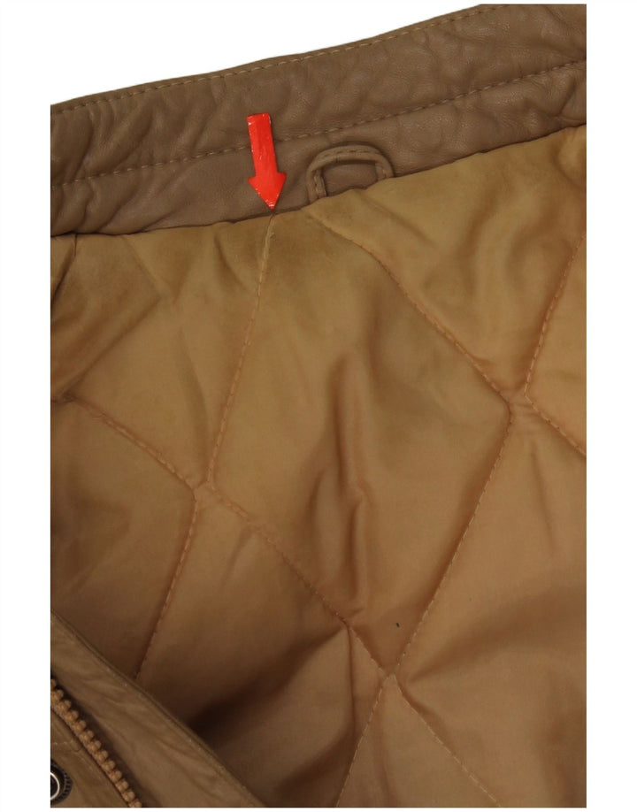 Винтажная мужская кожаная куртка IT 48 Medium Beige Leather