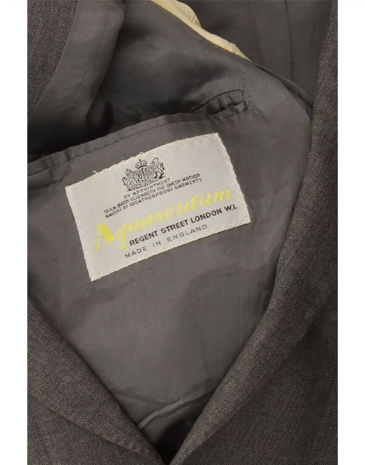 Мужской пиджак Aquascutum на 2 пуговицах, Великобритания 36, маленький серый