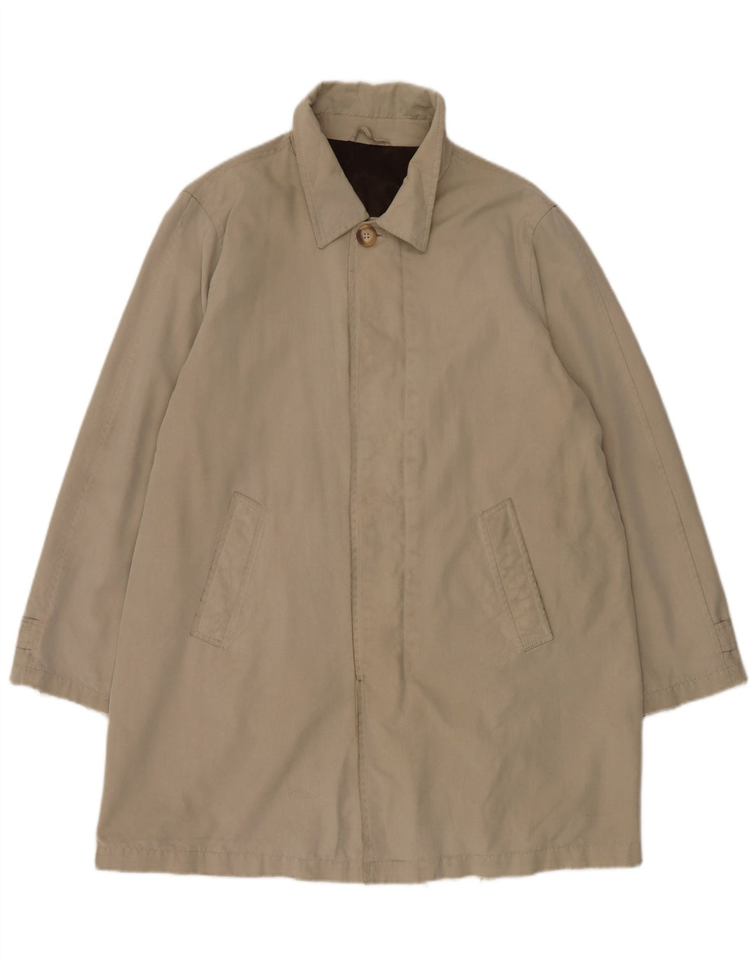 Мужское пальто Massimo Dutti EU 40, большой цвет хаки, хлопок