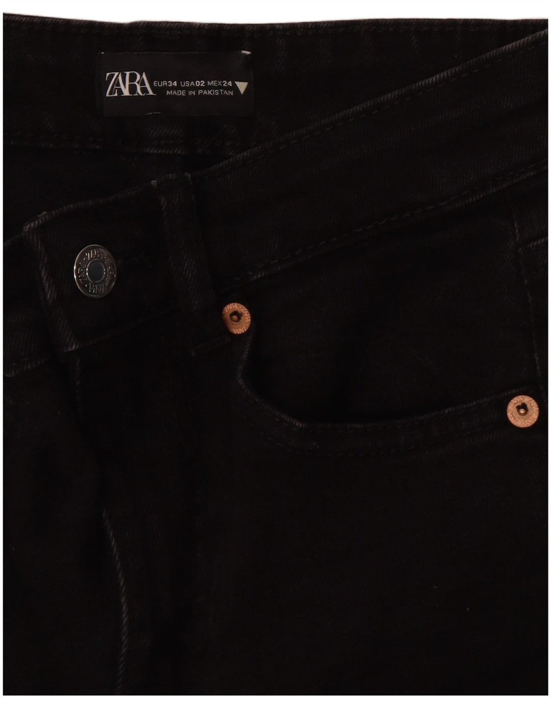 Женские джинсы Bootcut Zara EU 34 2XS W24 L25 черные