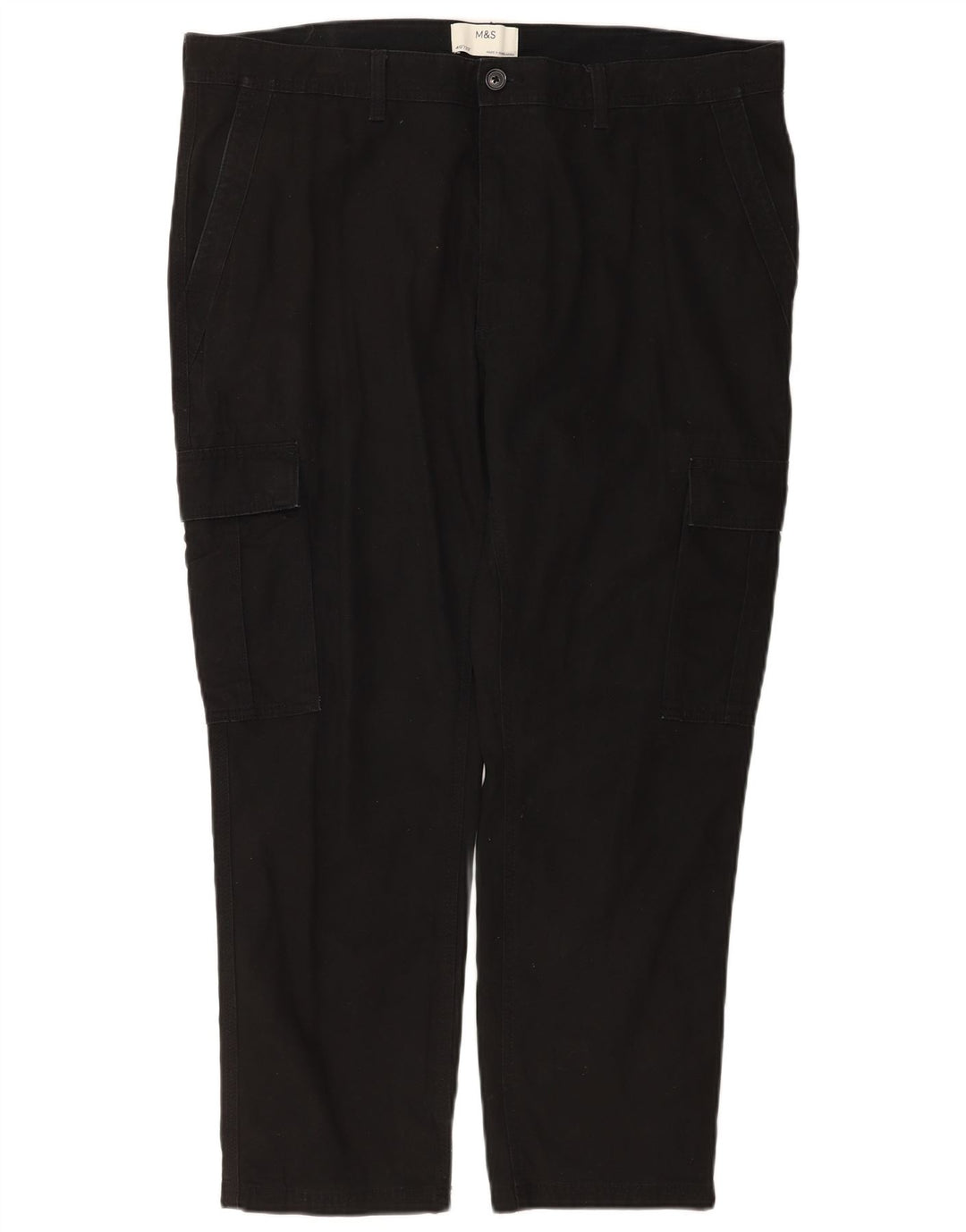 Мужские узкие брюки-карго Marks & Spencer W40 L29, черные, хлопковые