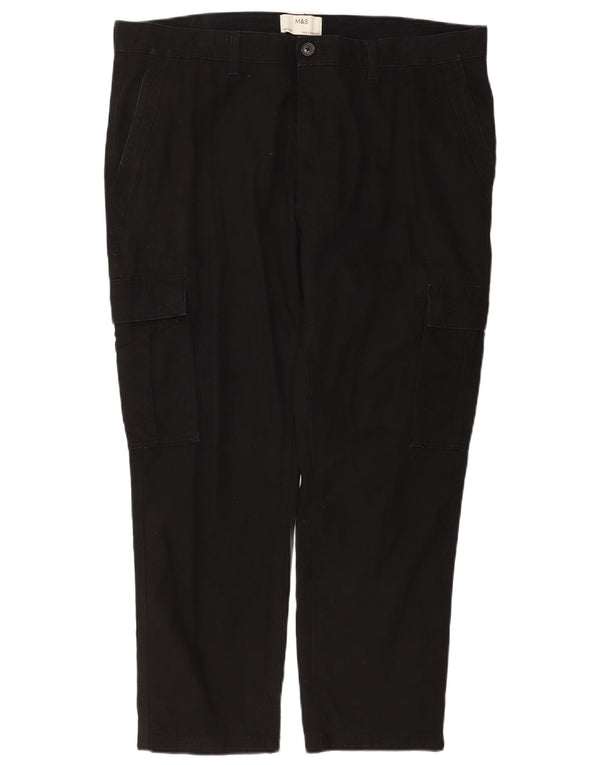 Мужские узкие брюки-карго Marks & Spencer W40 L29, черные, хлопковые