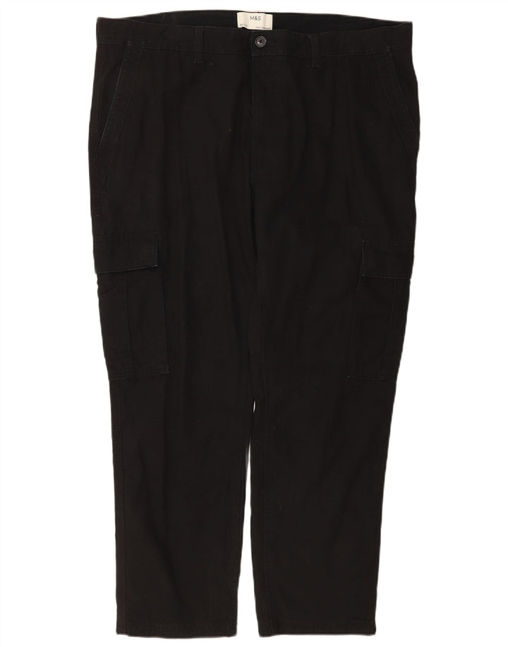 Мужские узкие брюки-карго Marks & Spencer W40 L29, черные, хлопковые