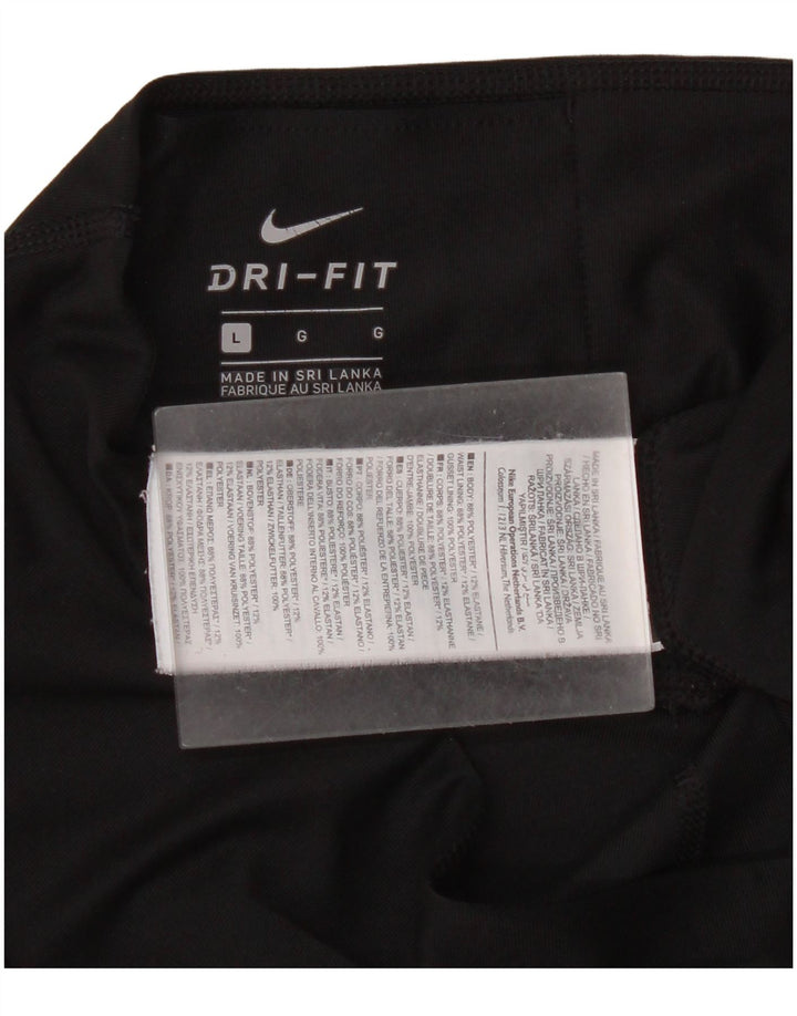 Женские леггинсы Nike Dri Fit UK 16, большие черные полиэстер