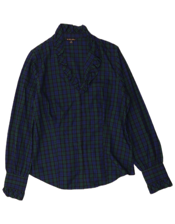 Женская блузка-рубашка Brooks Brothers, США 12, большой темно-синий клетчатый хлопок